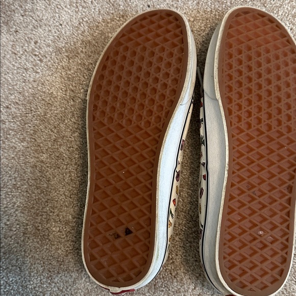 VANS Poppy Floral Cream Sneakers Size 9.5 - Picture 6 of 6